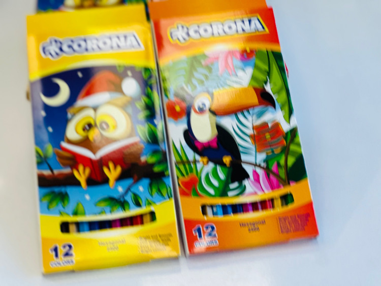 مداد رنگی 12 رنگ کرونا جعبه مقوایی