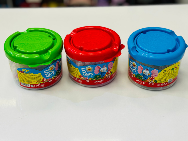 خمیر بازی ۵ رنگ سطلی آریا